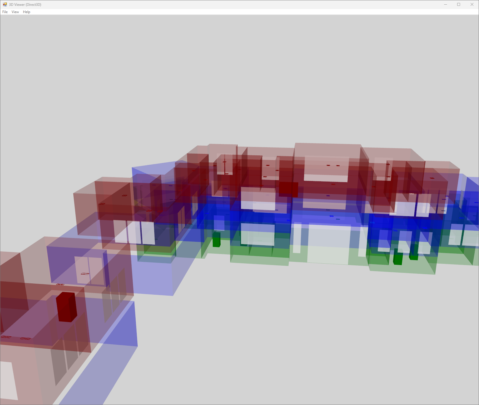 3D Manual J load calculation model showing room-by-room HVAC heat gain and heat loss analysis used for residential system sizing.
